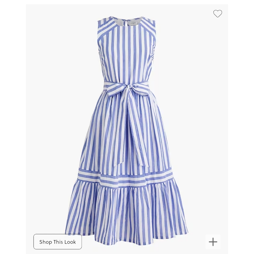 J. Crew Stripe Midi Dress - Picture 2 of 10